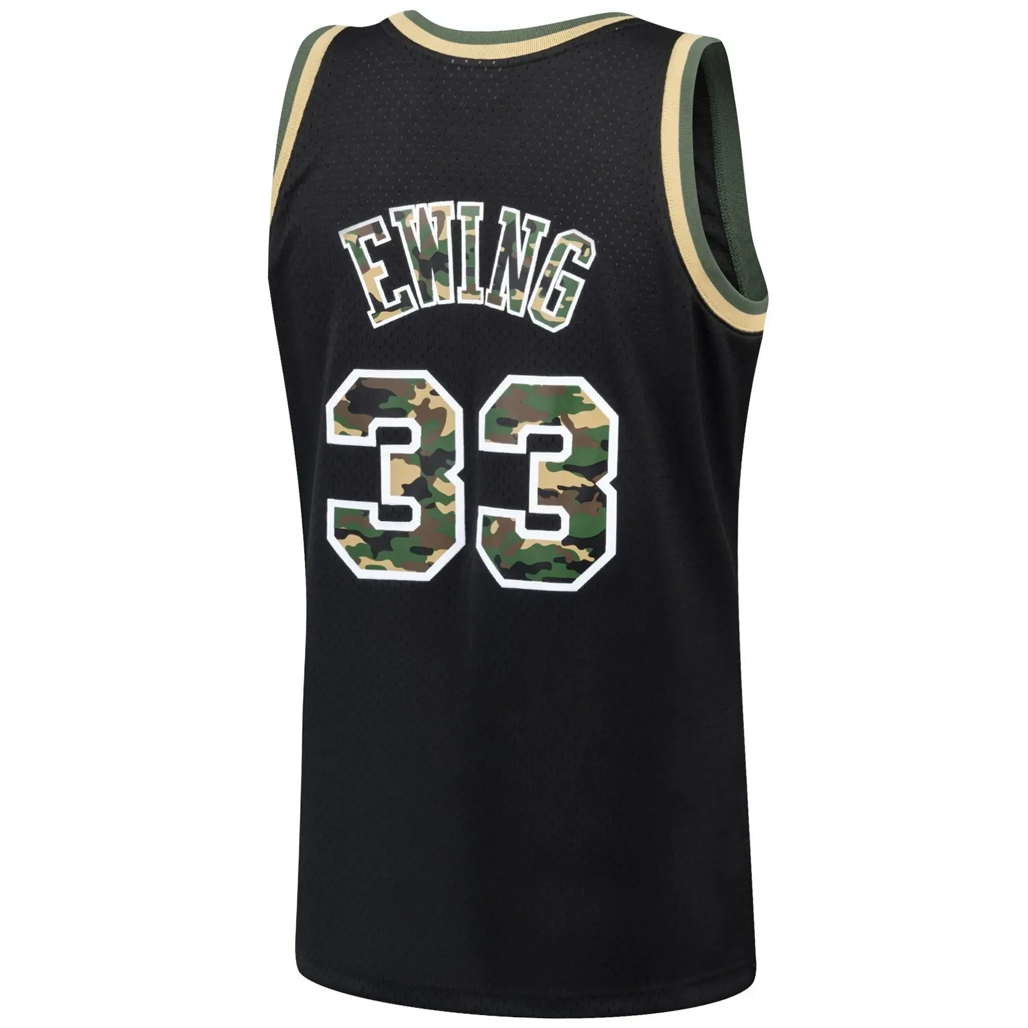 Patrick Ewing New York Knicks Mitchell Ness Straight Fire Camo Swingman Black NBA Jersey Men's