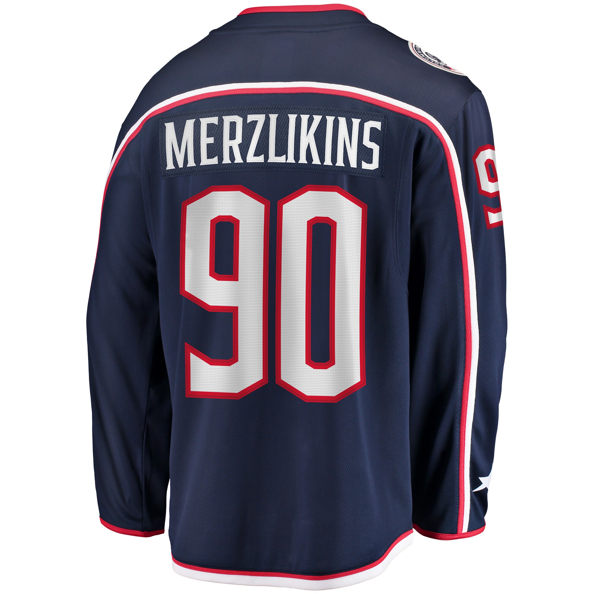 Columbus Blue Jackets Elvis Merzlikins Navy Home Breakaway Player NHL Jersey Men's