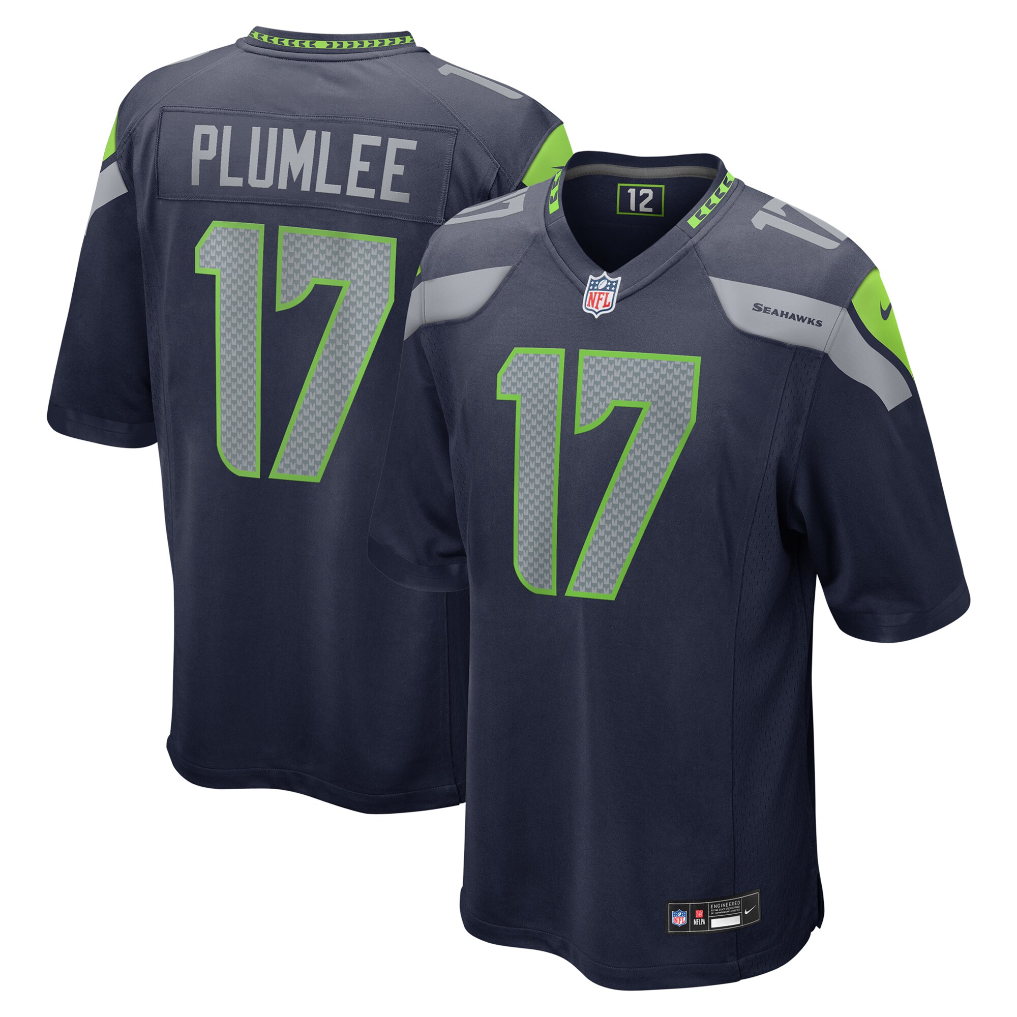 Seattle Seahawks John Rhys Plumlee College Navy Team Game NFL Jersey Men's