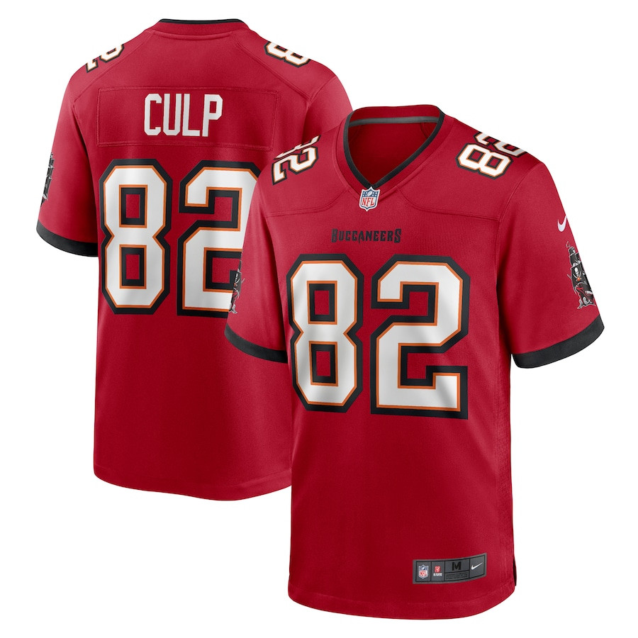Devin Culp 82 Tampa Bay Buccaneers Game Red NFL Jersey Men's
