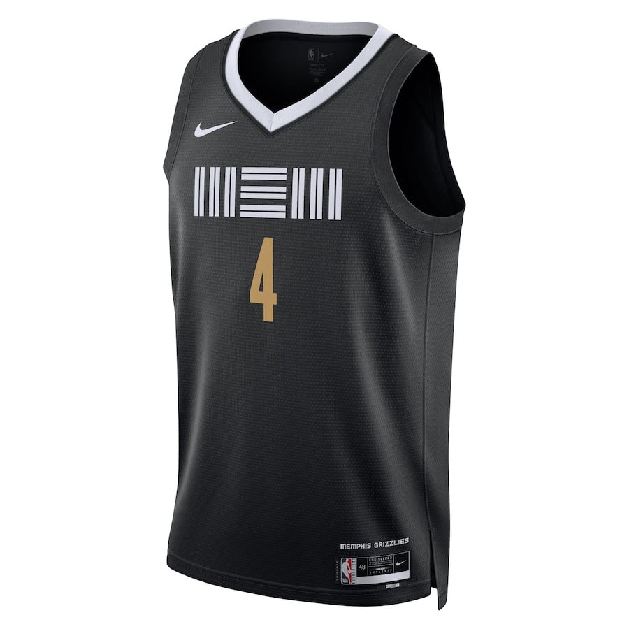 Steven Adams 4 Memphis Grizzlies 2023/24 City Edition Swingman Black NBA Jersey Men's