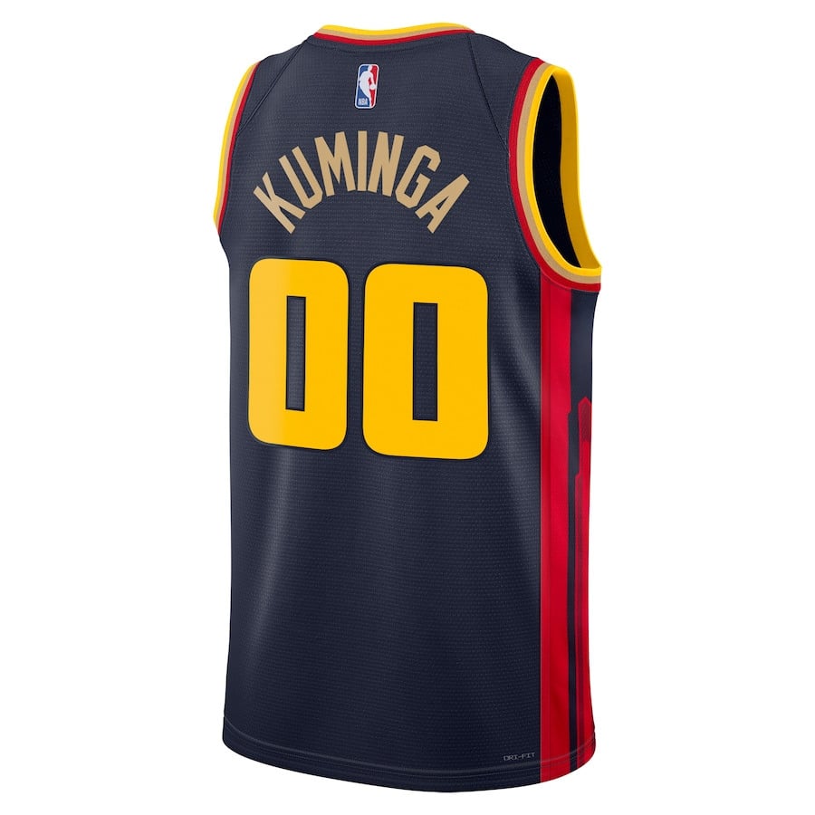Jonathan Kuminga 00 Golden State Warriors Unisex 2024/25 Swingman Player City Edition Navy NBA Jersey Unisex