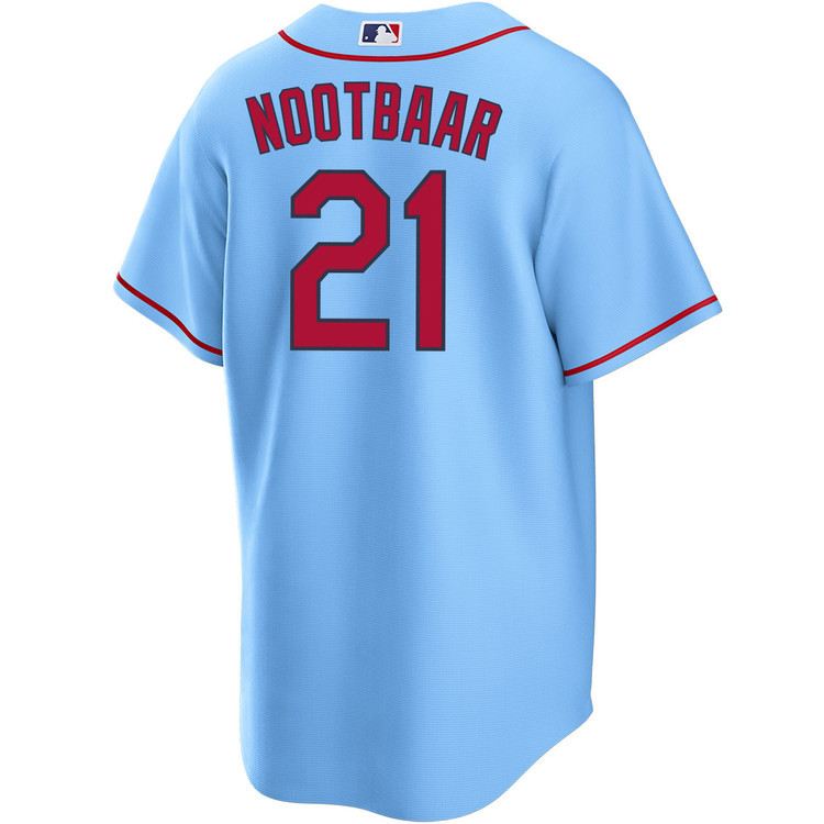 Lars Nootbaar 21 St. Louis Cardinals Alternate Light Blue MLB Jersey Men's