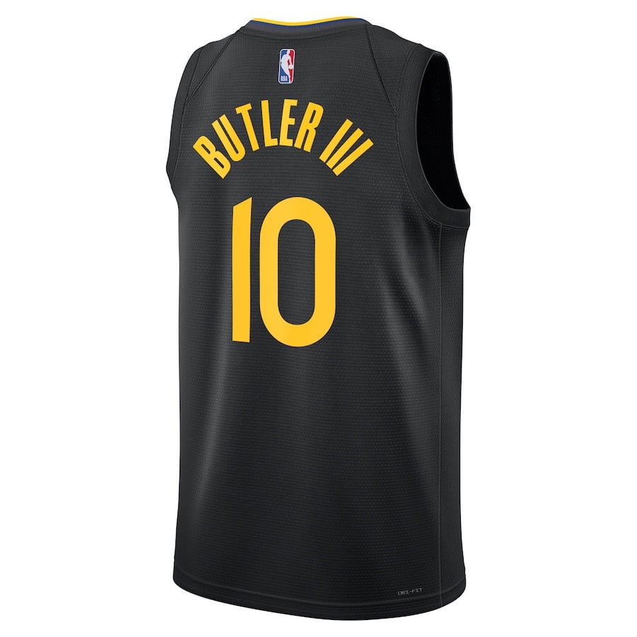 Jimmy Butler 10 Golden State Warriors Unisex Swingman Statement Edition Black NBA Jersey Unisex