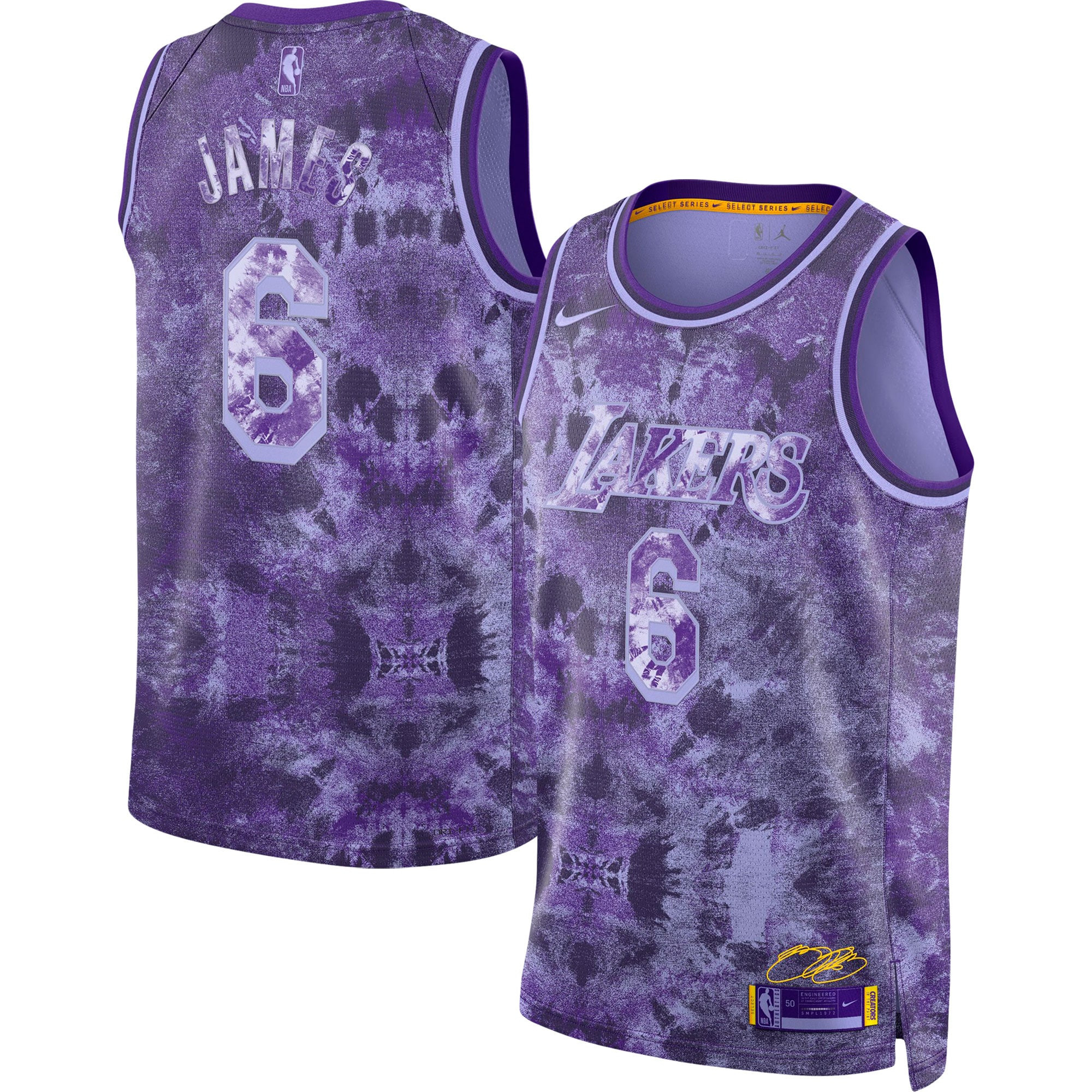 LeBron James 6 Los Angeles Lakers Unisex Select Series Swingman Printing NBA Jersey Unisex