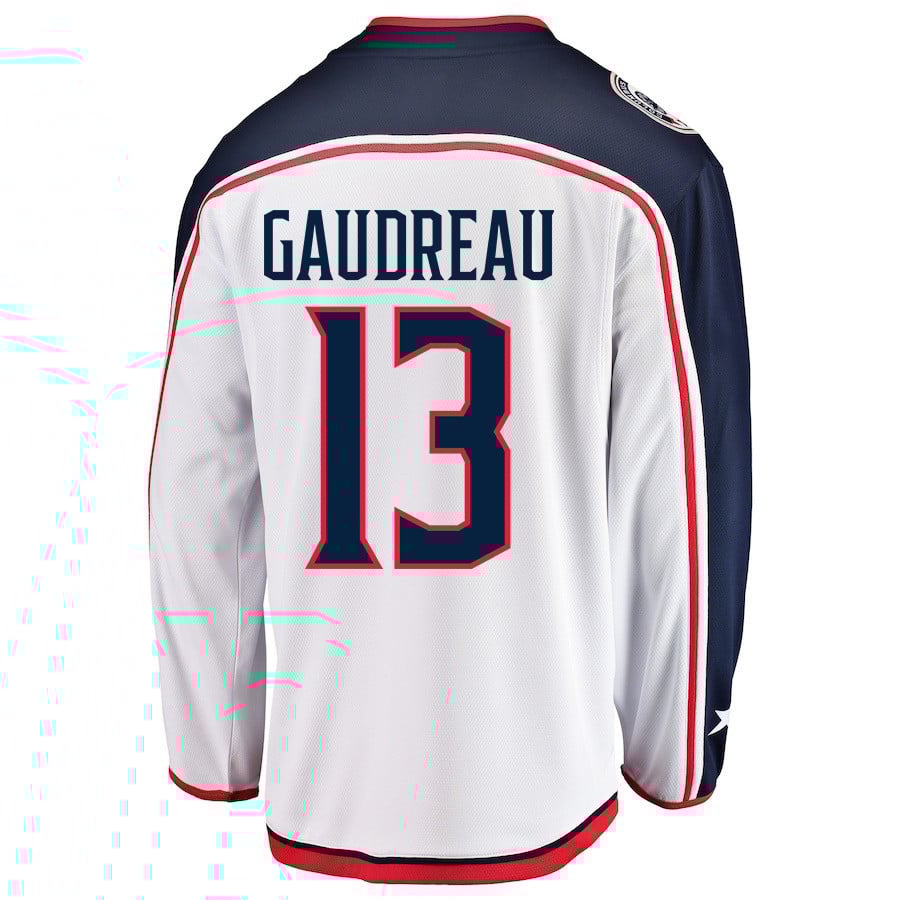 Johnny Gaudreau 13 Columbus Blue Jackets Prime Green Away White NHL Jersey Men's