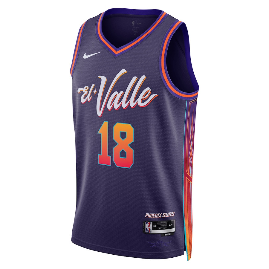 Yuta Watanabe 18 Phoenix Suns 2023/24 City Edition Swingman Purple NBA Jersey Men's