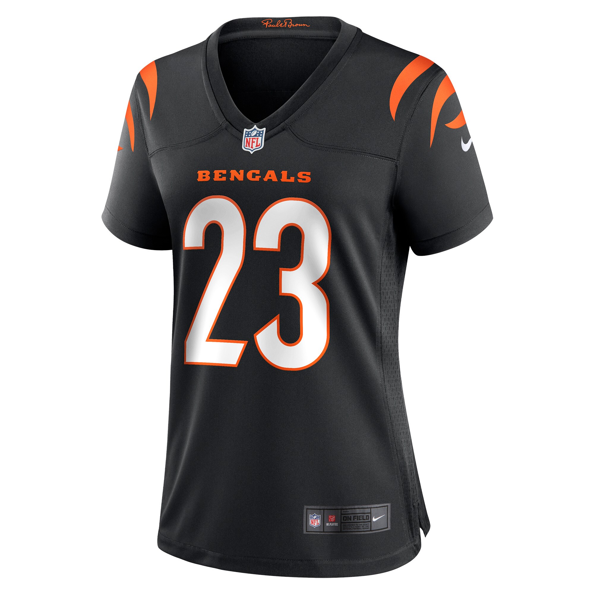 Cincinnati Bengals Daxton Hill Black Player Game NFL Jersey Women's