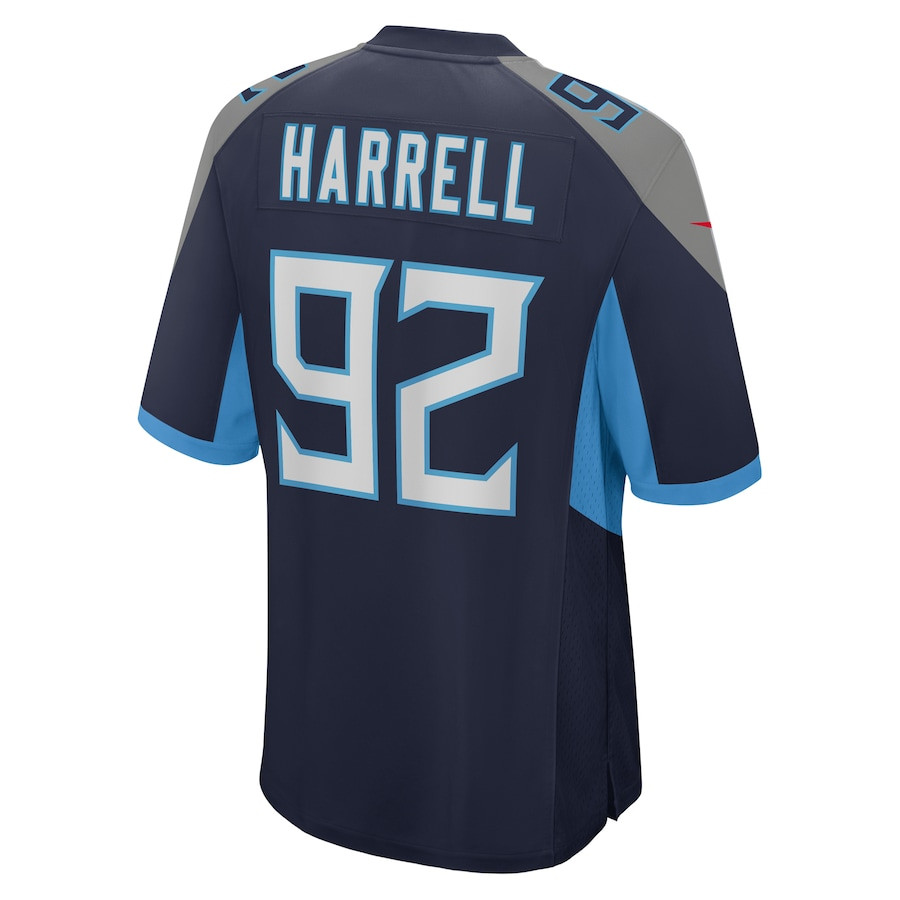 Jaylen Harrell 92 Tennessee Titans Game Navy NFL Jersey Men's