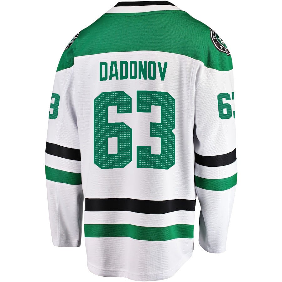 Evgenii Dadonov 63 Dallas Stars 2024 Playoffs Patch Away Breakaway Men NHL Jersey Men's