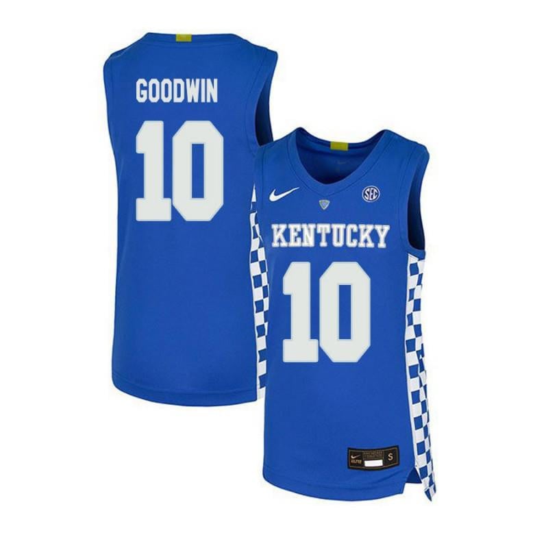 10 Archie Goodwin Royal Blue Elite Kentucky Wildcats NCAA Jersey Men's