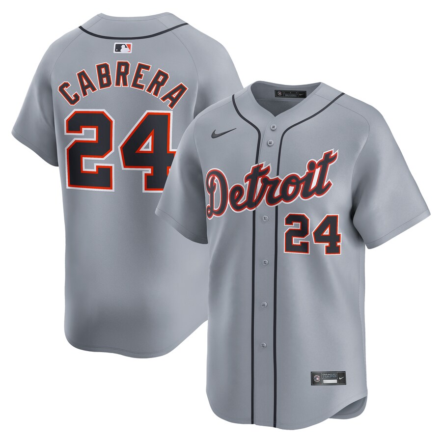 Miguel Cabrera Detroit Tigers Road Limited Player Jersey Gray