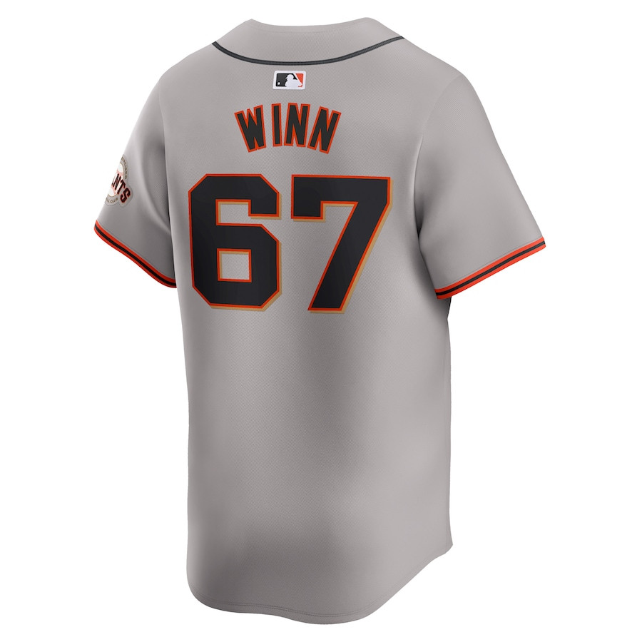 Keaton Winn 67 San Francisco Giants Away Limited Gray MLB Jersey Men's