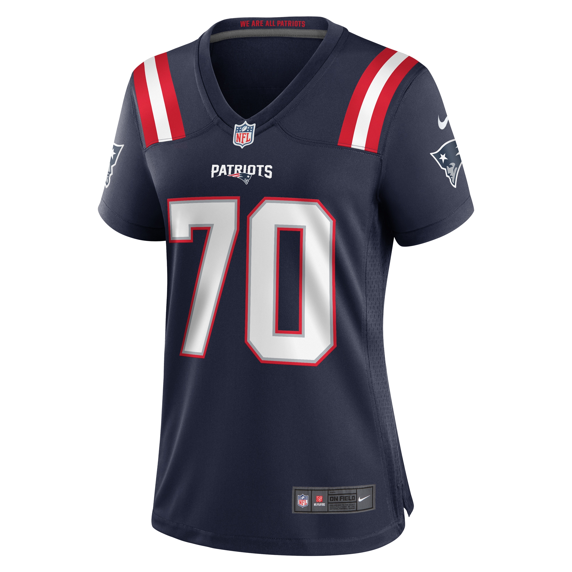 New England Patriots Jeremiah Pharms Jr. Navy Team Game NFL Jersey Women's