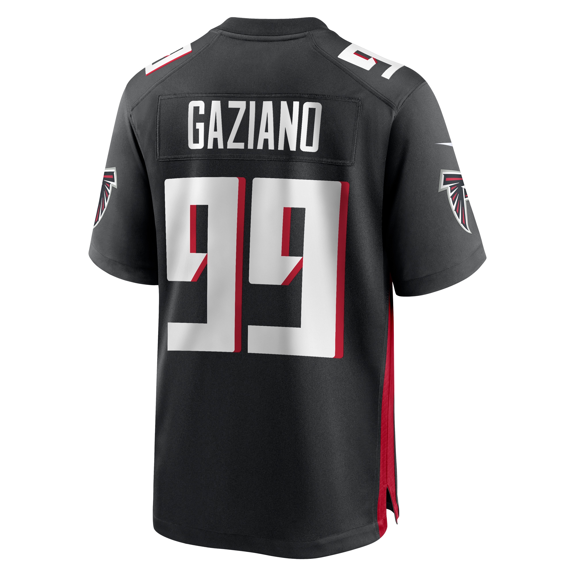 Atlanta Falcons Joe Gaziano Black Team Game NFL Jersey Men's
