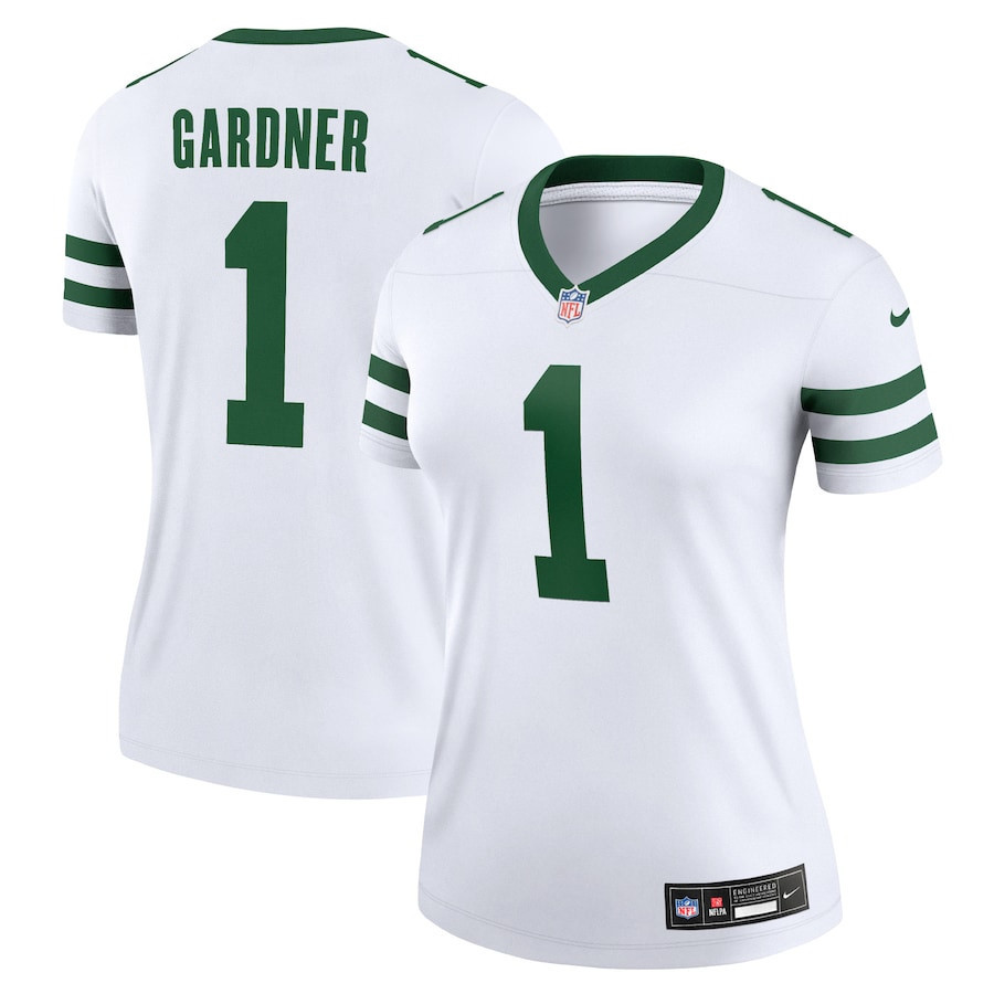 Sauce Gardner 1 New York Jets Alternate Legend, Legacy White NFL Jersey Women's