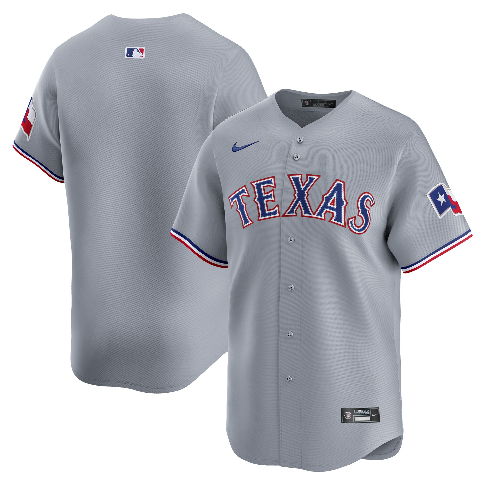 Texas Rangers Gray Road Limited MLB Jersey Men's