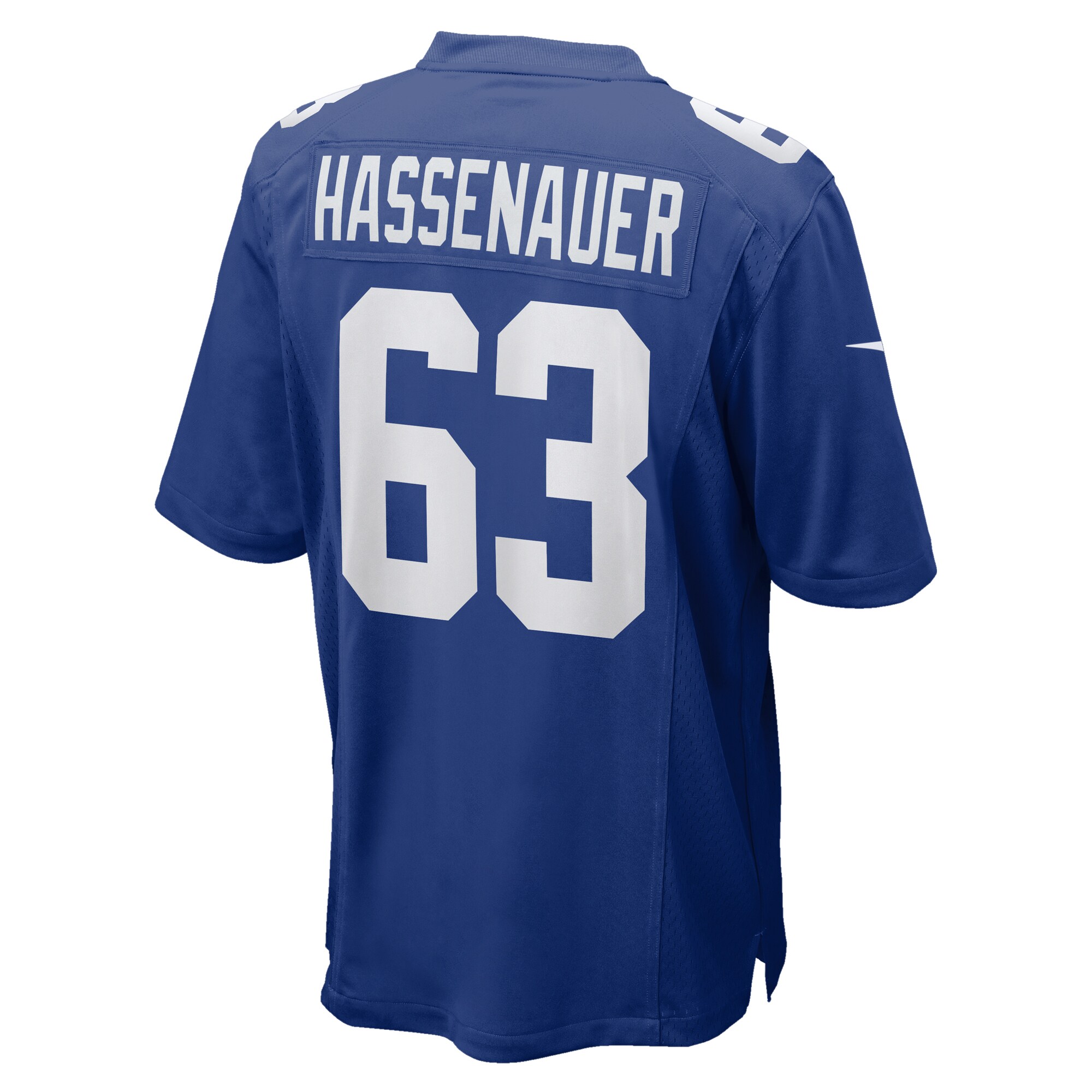 New York Giants JC Hassenauer Royal Team Game NFL Jersey Men's