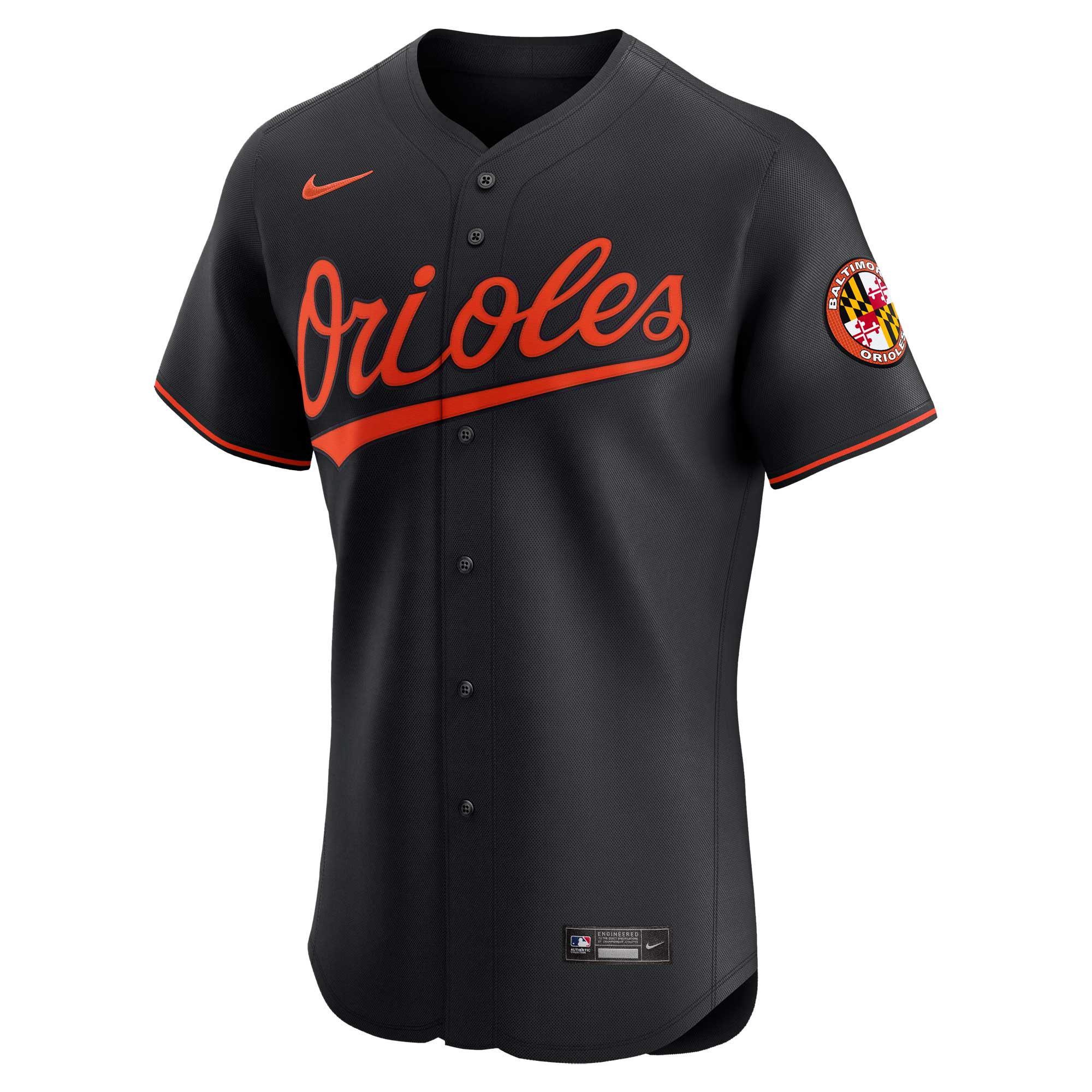 Baltimore Orioles Black Alternate Vapor Premier Elite Patch MLB Jersey Men's
