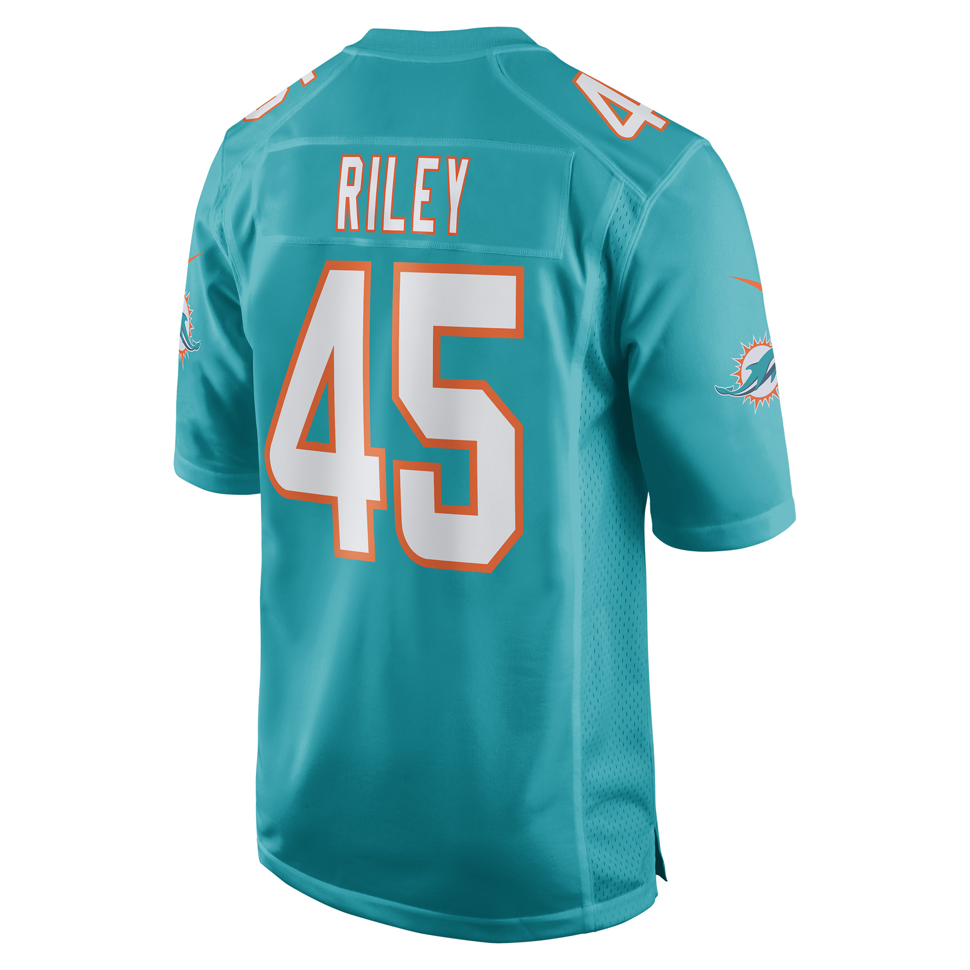 Miami Dolphins Duke Riley Aqua Game NFL Jersey Men's