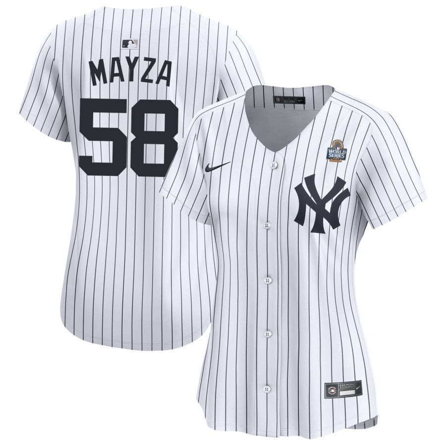 Tim Mayza 58 New York Yankees 2024 World Series Home Limited White MLB Jersey Women's