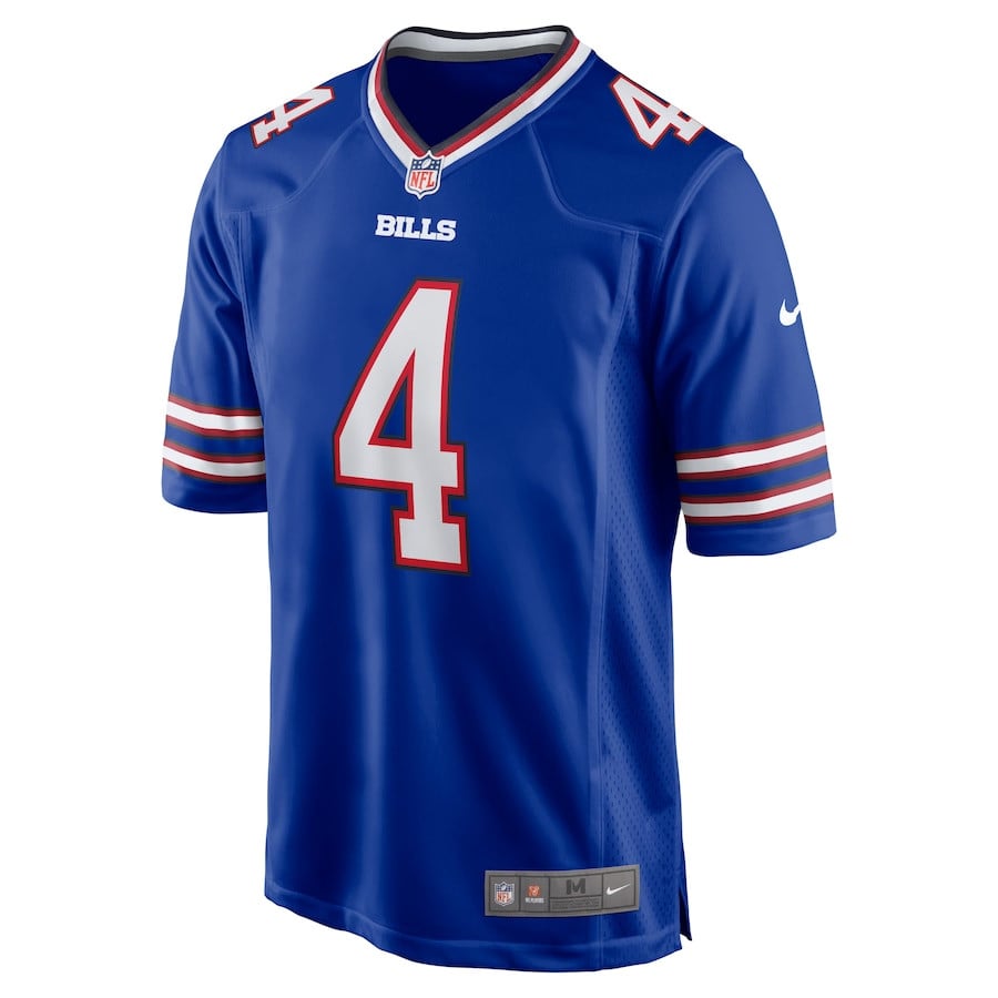 James Cook 4 Buffalo Bills Game Royal NFL Jersey Men's