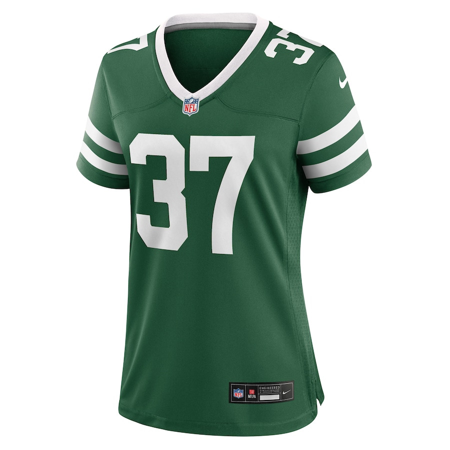 Qwan'tez Stiggers 37 New York Jets Team Game Legacy Green NFL Jersey Women's