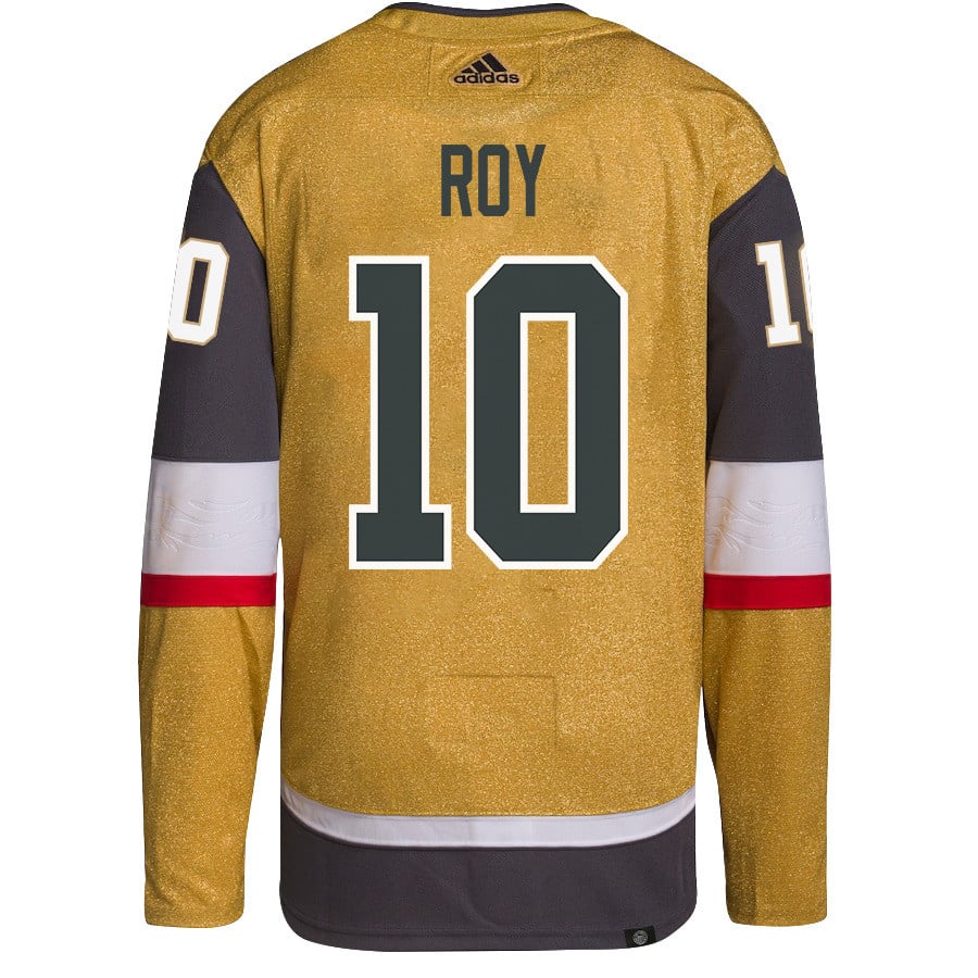 Nicolas Roy 10 Vegas Golden Knights Stanley Cup 2023 Champions Patch Home Breakaway Gold NHL Jersey Men's