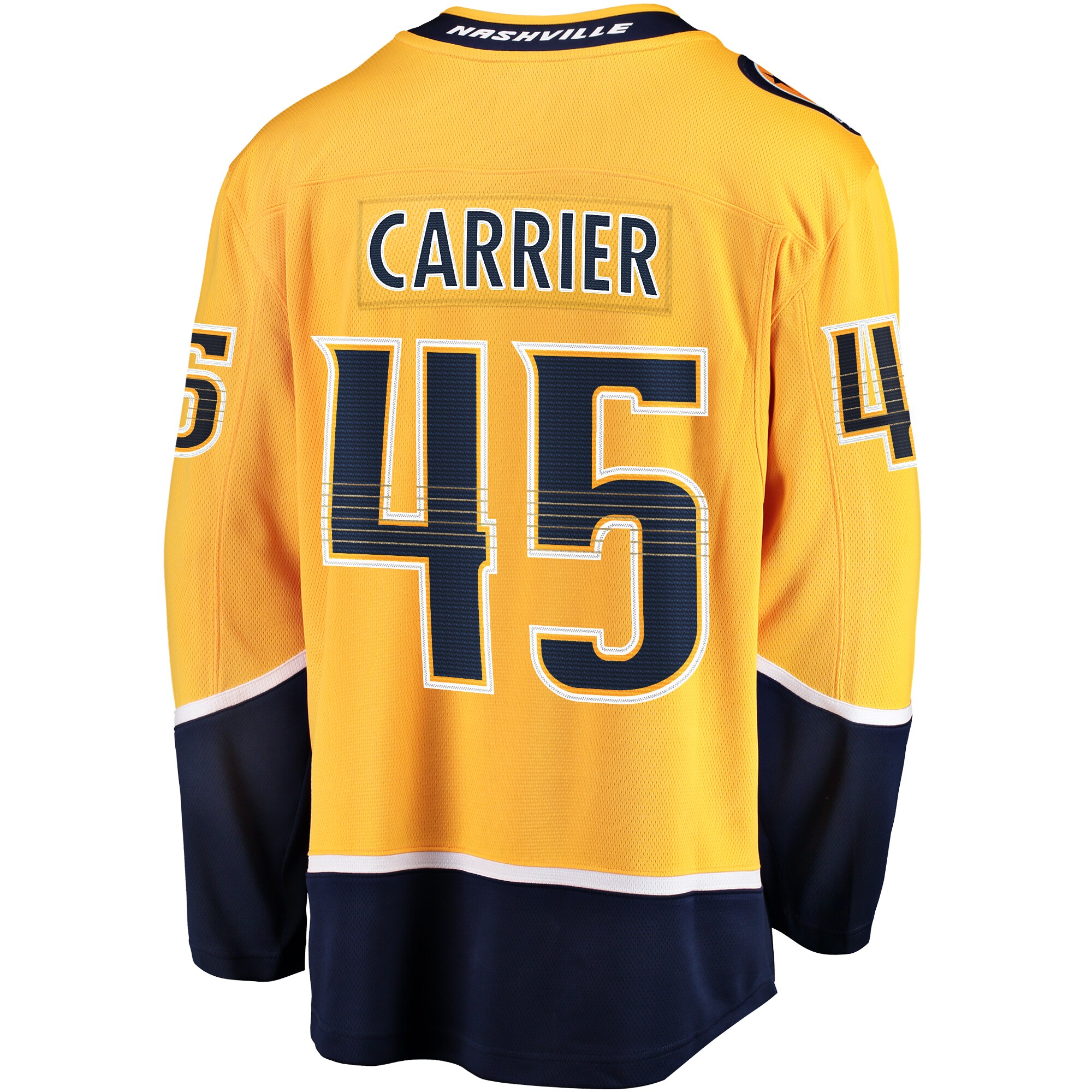 Nashville Predators Alexandre Carrier Gold Premier Breakaway Player NHL Jersey Men's