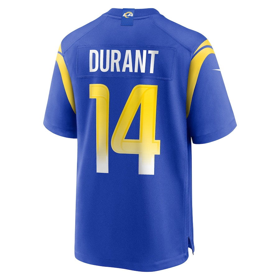 Cobie Durant 14 Los Angeles Rams Game Player Royal NFL Jersey Men's