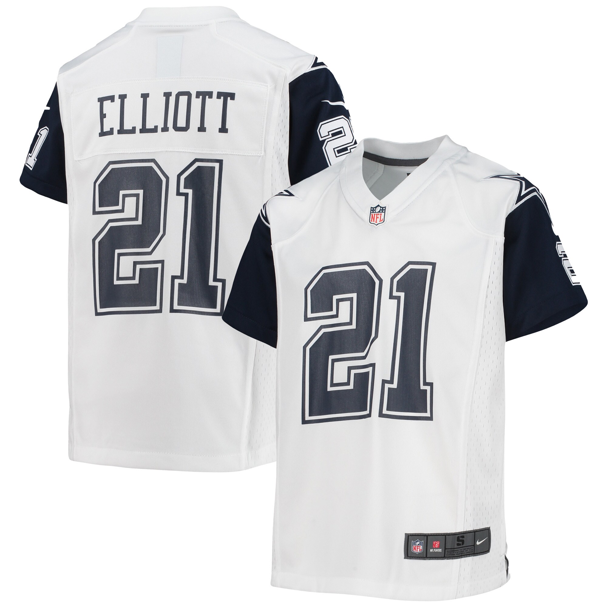 Dallas Cowboys Ezekiel Elliott White Alternate Game NFL Jersey Youth