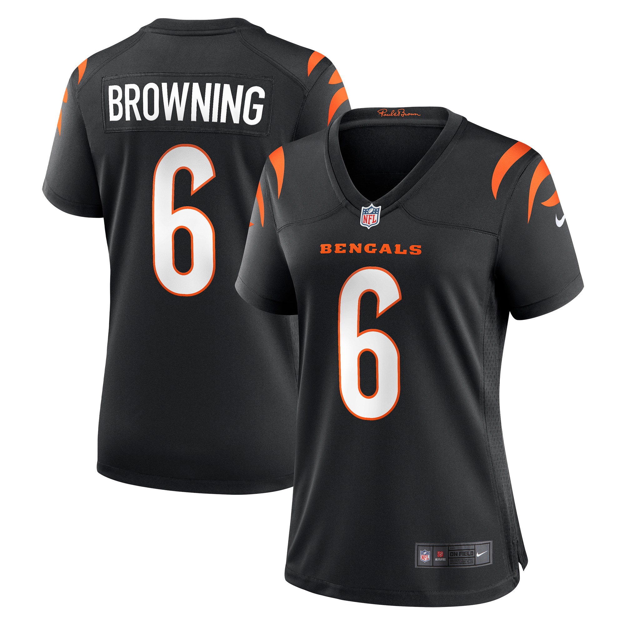 Cincinnati Bengals Jake Browning Black Game NFL Jersey Women's
