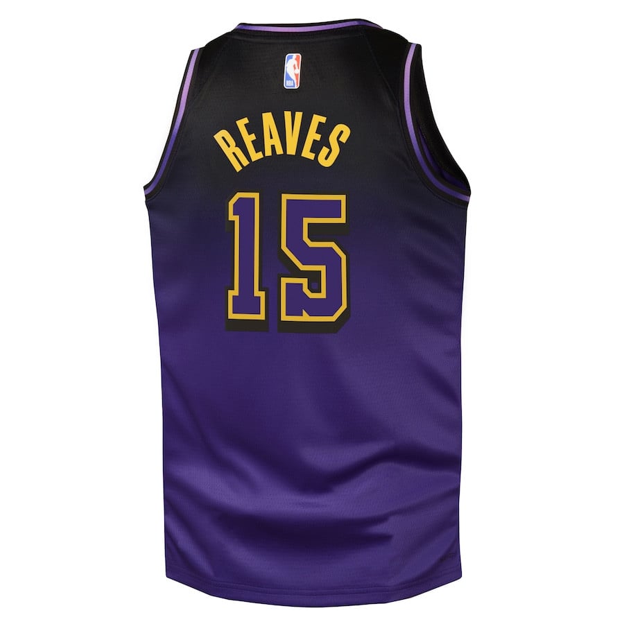 Austin Reaves 15 Los Angeles Lakers 2024/25 Swingman Playe City Edition Purple NBA Jersey Youth