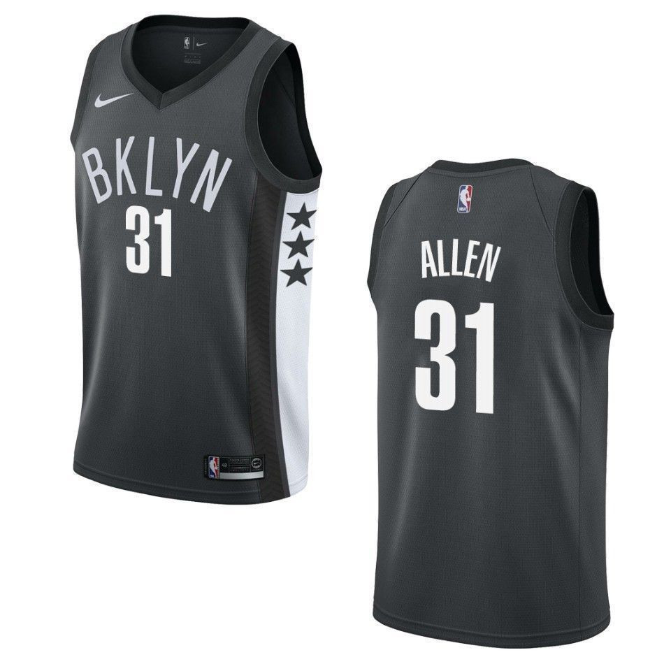 Brooklyn Nets 31 Jarrett Allen Statement Swingman Black NBA Jersey Men's