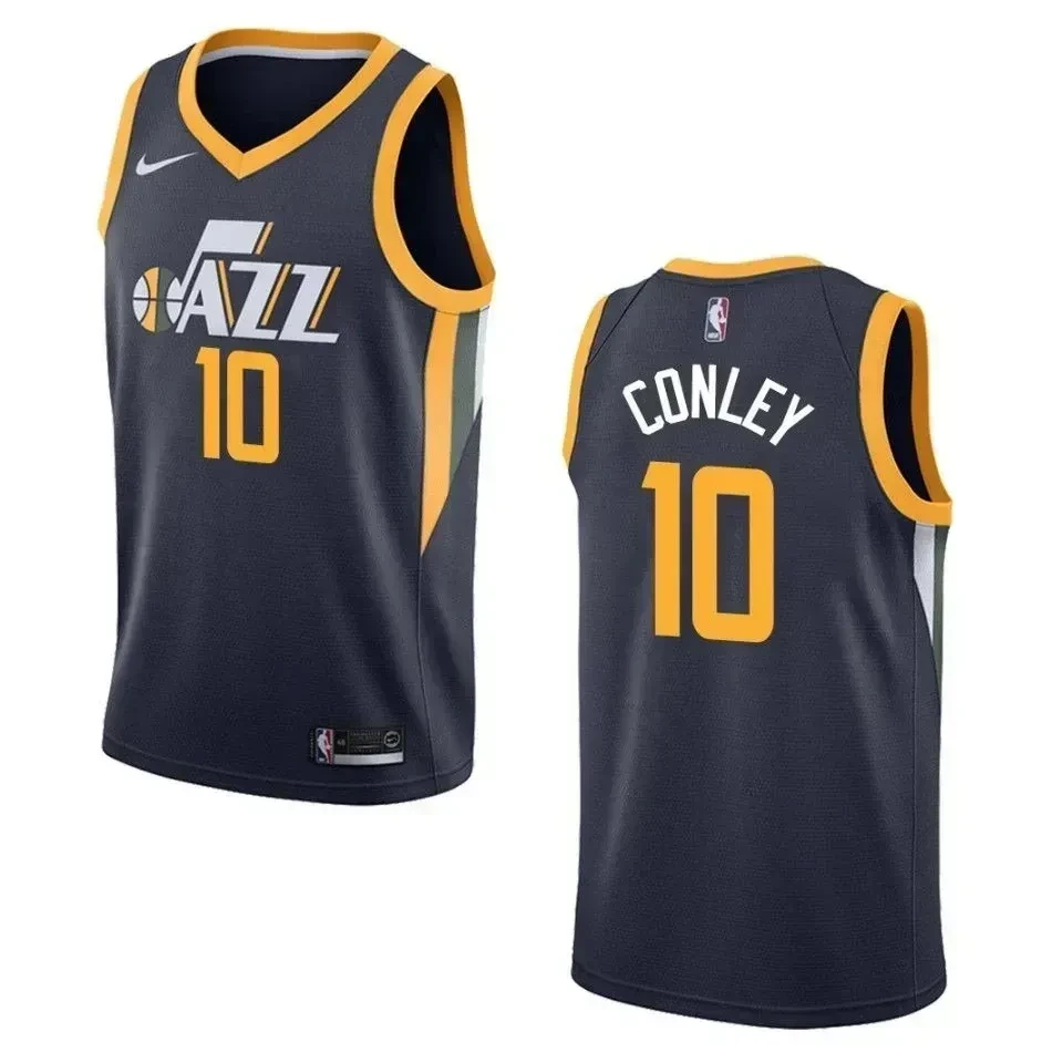 Utah Jazz 10 Mike Conley Icon Swingman Navy NBA Jersey Men's