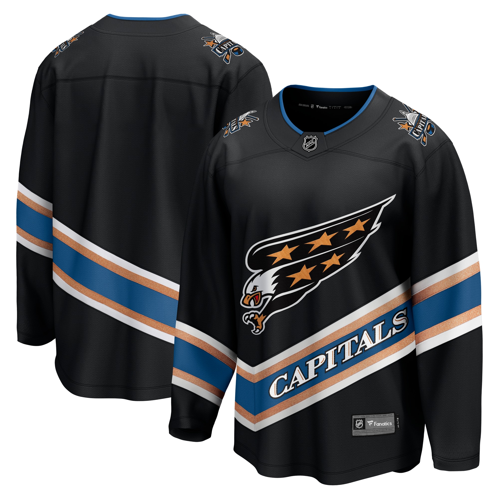 Washington Capitals Black Alternate 50th Anniversary Breakaway NHL Jersey Men's