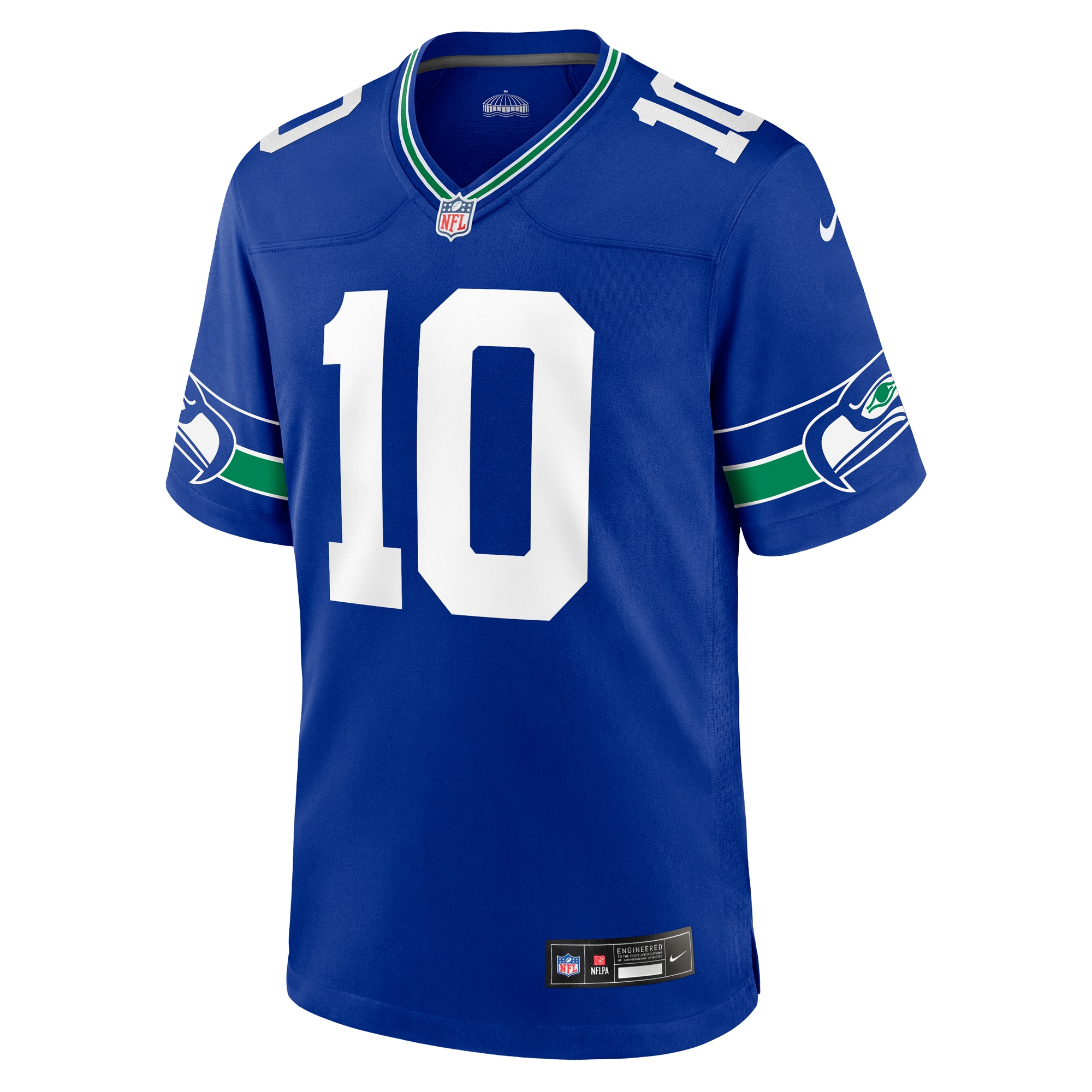 Seattle Seahawks Jim Zorn Royal Throwback Retired Player Game NFL Jersey Men's