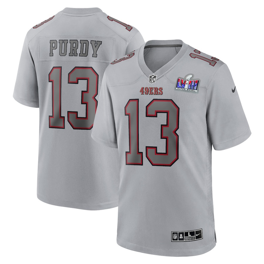 Brock Purdy 13 San Francisco 49ers Super Bowl LVIII Atmosphere Fashion Game Gray NFL Jersey Men's