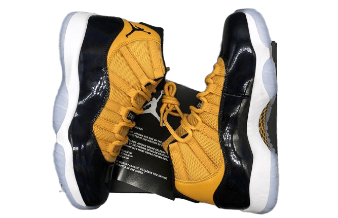 New Air Jordan 11 Retro Yellow Black