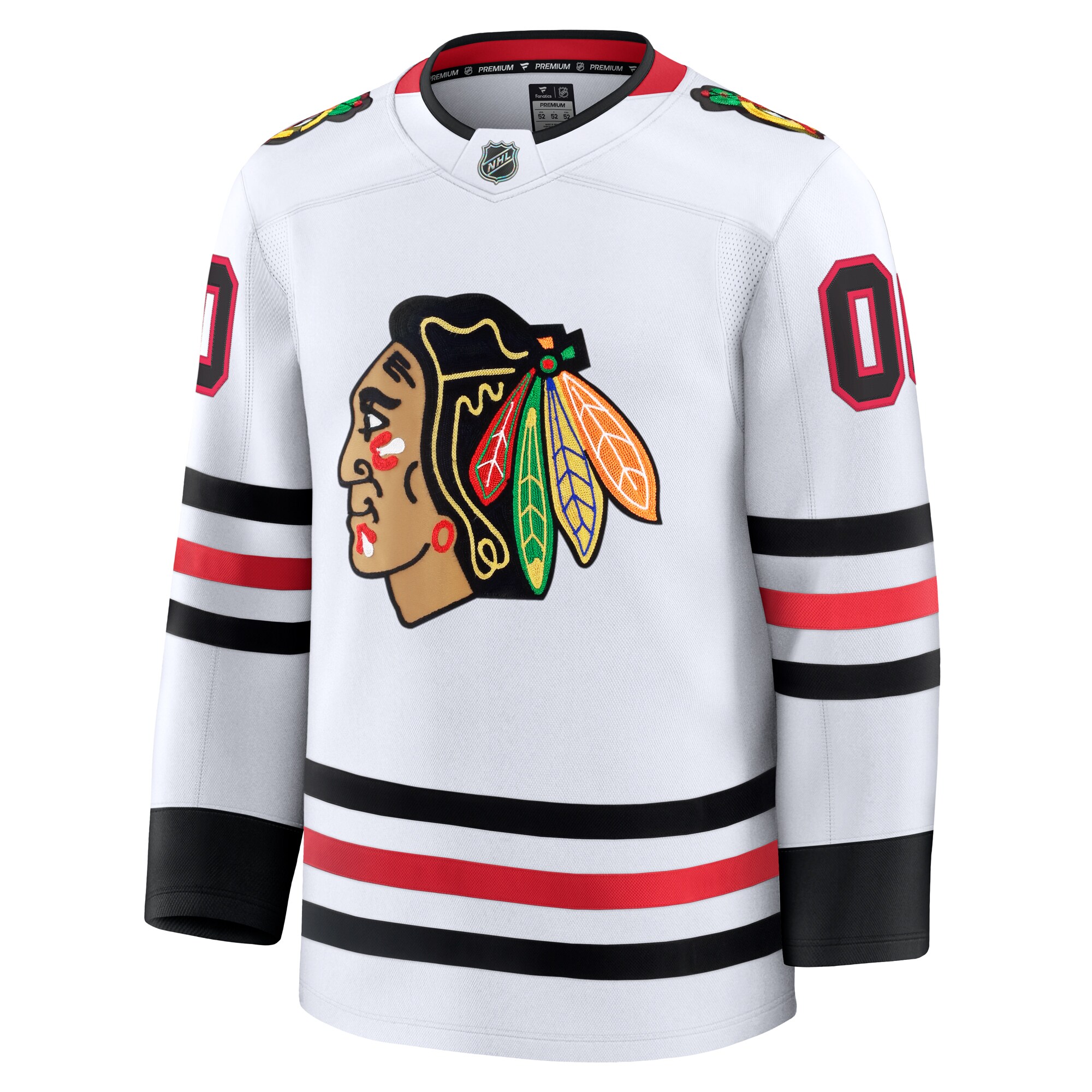 Chicago Blackhawks White Away Premium Custom NHL Jersey Men's