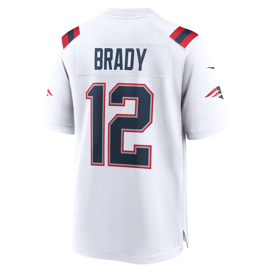 Tom Brady 12 New England Patriots Retired Game White NFL Jersey Men's
