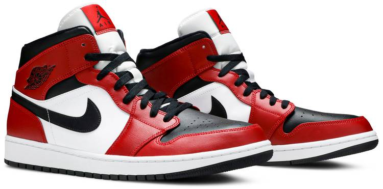 Air Jordan 1 Mid Chicago Black Toe 554724-069