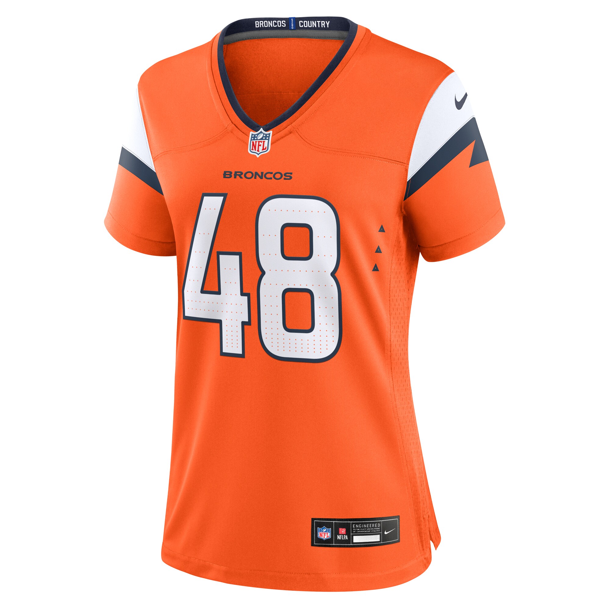 Denver Broncos Mitchell Fraboni Orange Team Game NFL Jersey Women's