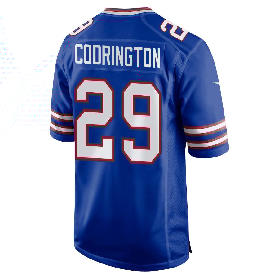 Brandon Codrington 29 Buffalo Bills Super Bowl LIX New Orleans Patch Game Royal NFL Jersey Men's