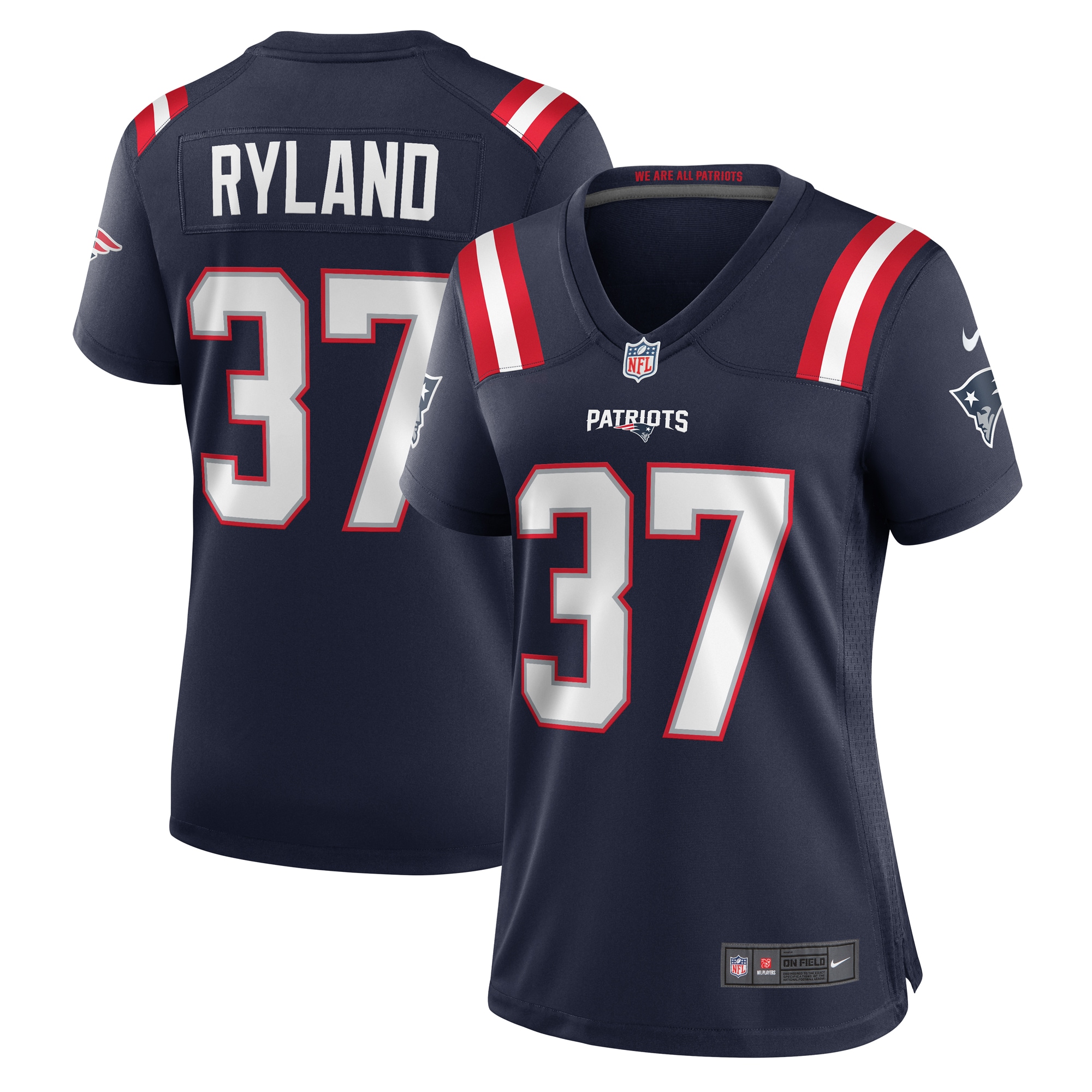 New England Patriots Chad Ryland Navy Team Game NFL Jersey Women's