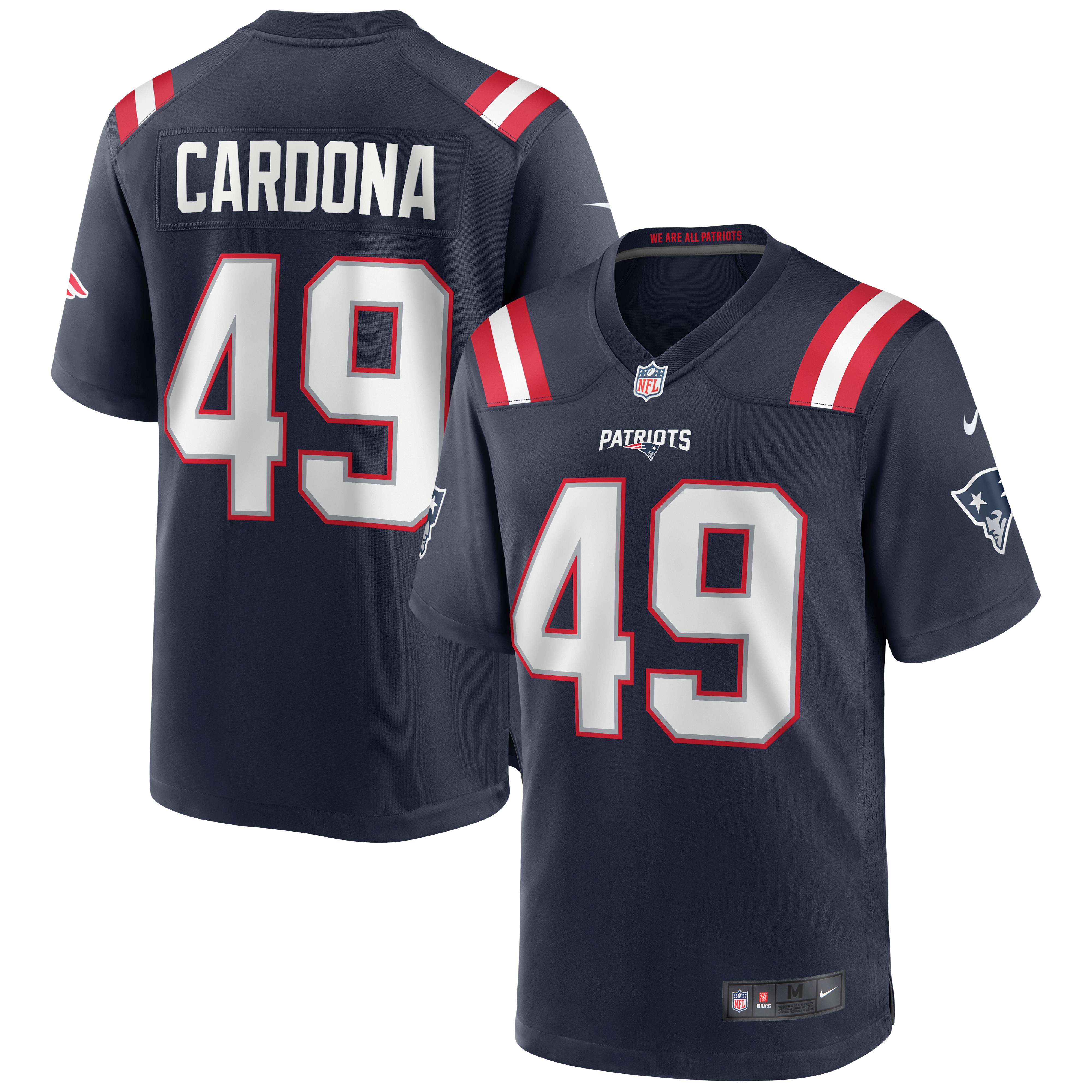New England Patriots Joe Cardona Navy Game NFL Jersey Men's