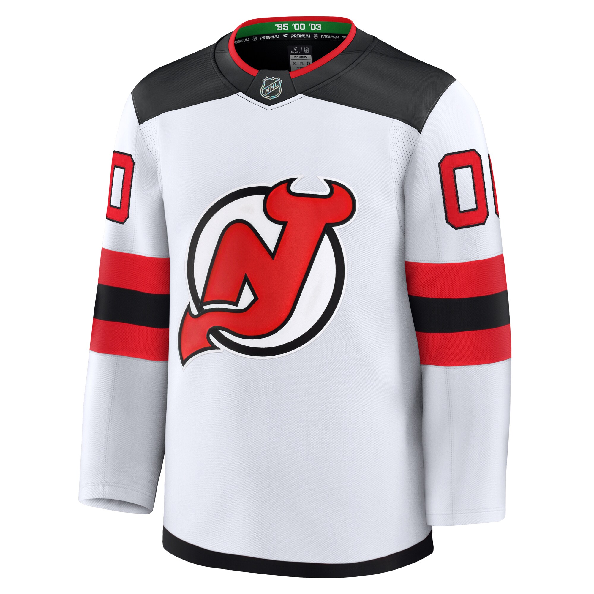 New Jersey Devils White Away Premium Custom NHL Jersey Men's