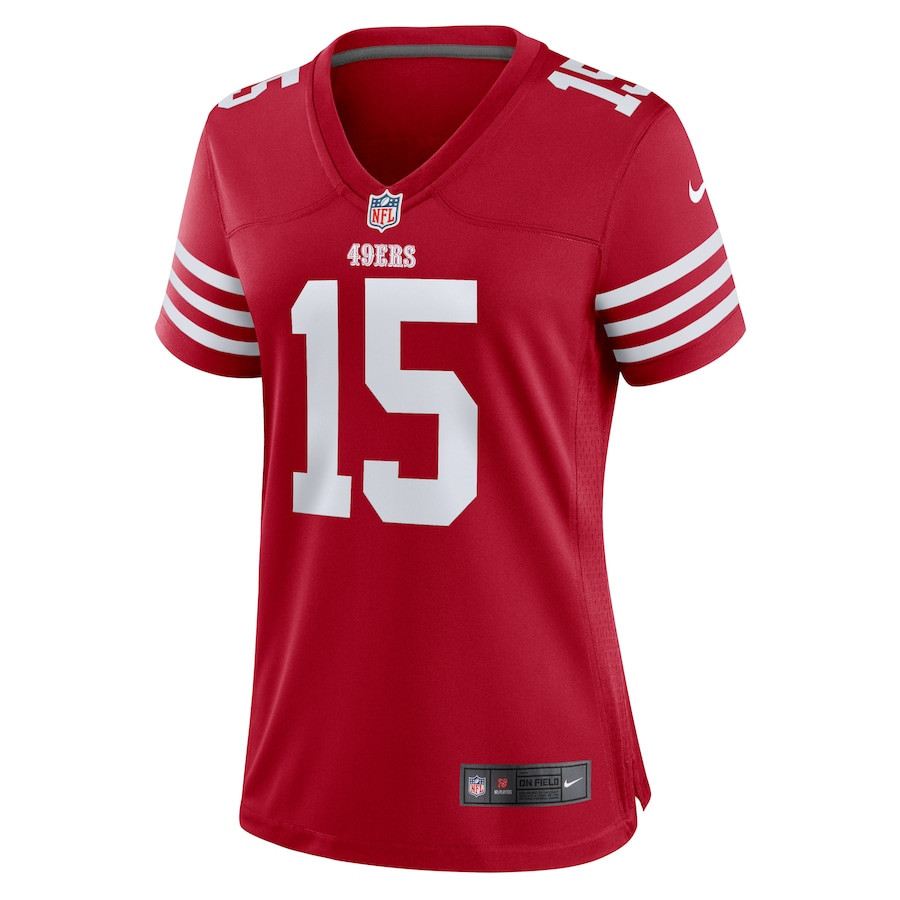 Jauan Jennings 15 San Francisco 49ers Game Scarlet NFL Jersey Women's