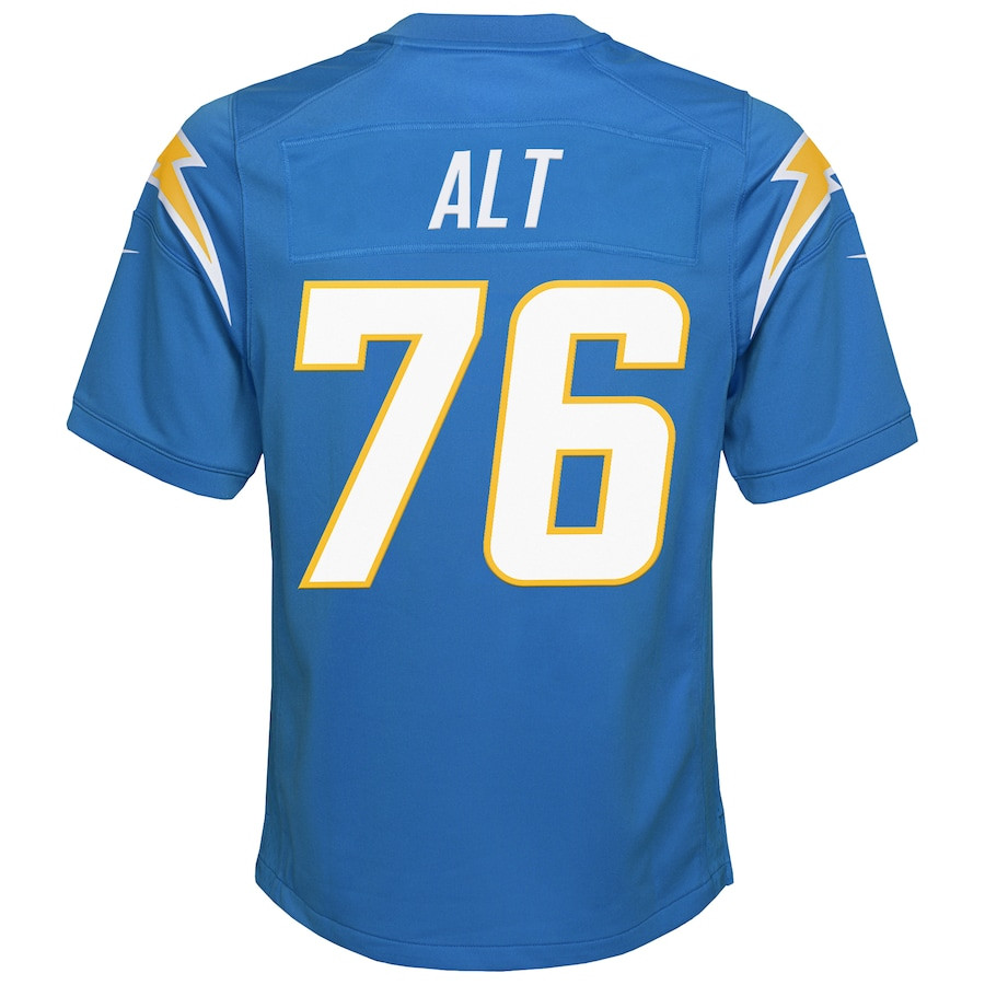 Joe Alt 76 Los Angeles Chargers Player Game Powder Blue NFL Jersey Youth