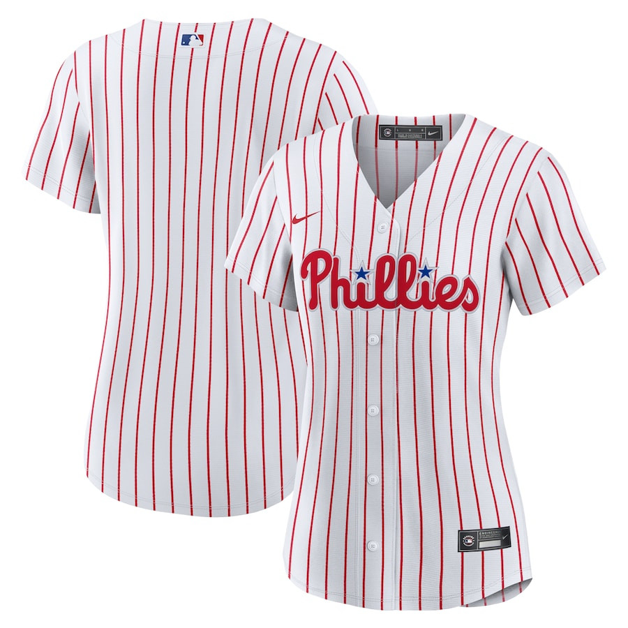 Philadelphia Phillies Home White MLB Jersey Women's